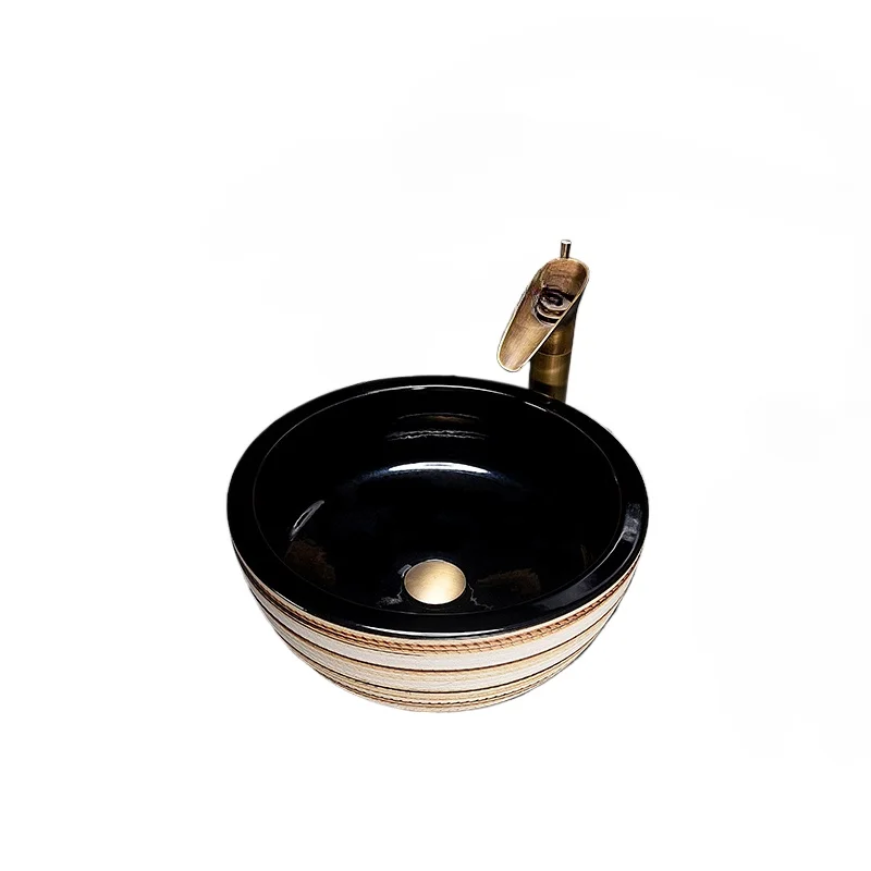 

Ceramic simple table basin art hand wash bathroom balcony washbasin household wash round basin