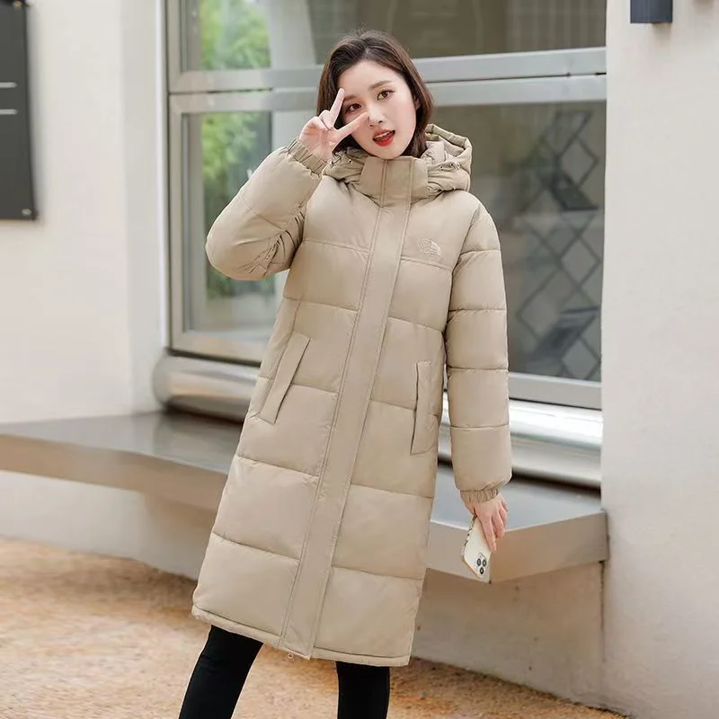 The Detachable Hat Down Cotton-padded Jacket Long Cotton-padded Jacket 2024 New Over-the-knee Winter Padded Cotton-padded Jacket