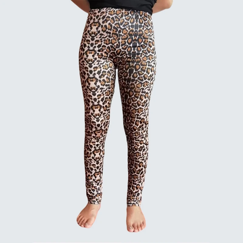 กางเกงเลกกิ้งเอวสูงสำหรับผู้หญิง ผ้าไหมนม ยืดหยุ่น เหมาะสำหรับวิ่ง ออกกำลังกาย ฟิตเนส โยคะ เนื้อผ้านุ่ม ลายพรางเสือดาว ชุดออกกำลังกาย