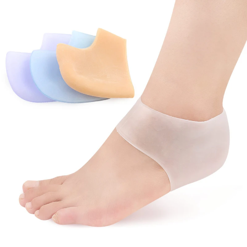 Calcetines de silicona hidratantes para el cuidado de los pies, calcetines de Gel para pedicura, cuidado agrietado de la piel del pie, Protector de fascitis Plantar, 2 pares