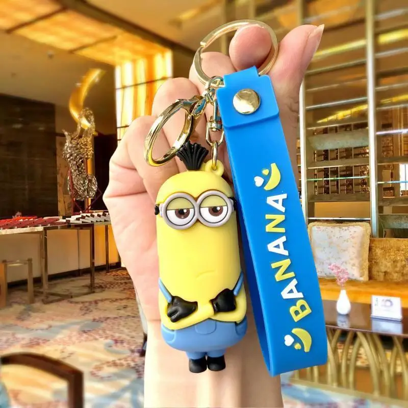 New Cartoon Anime Minions Doll Keychain Cute Minion Backpack Pendant Car Keychain Children\'s Toy Party Gift