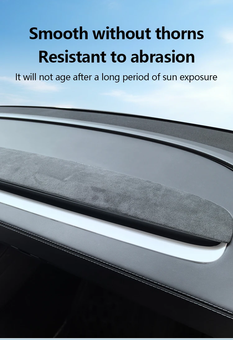 Armaturenbrettabdeckung für Tesla Model Y Juniper 2025-2026, Model 3 Highland 2024-2026, Auto-Instrumenten-Frontleistenverkleidung aus ABS. – Detail 5