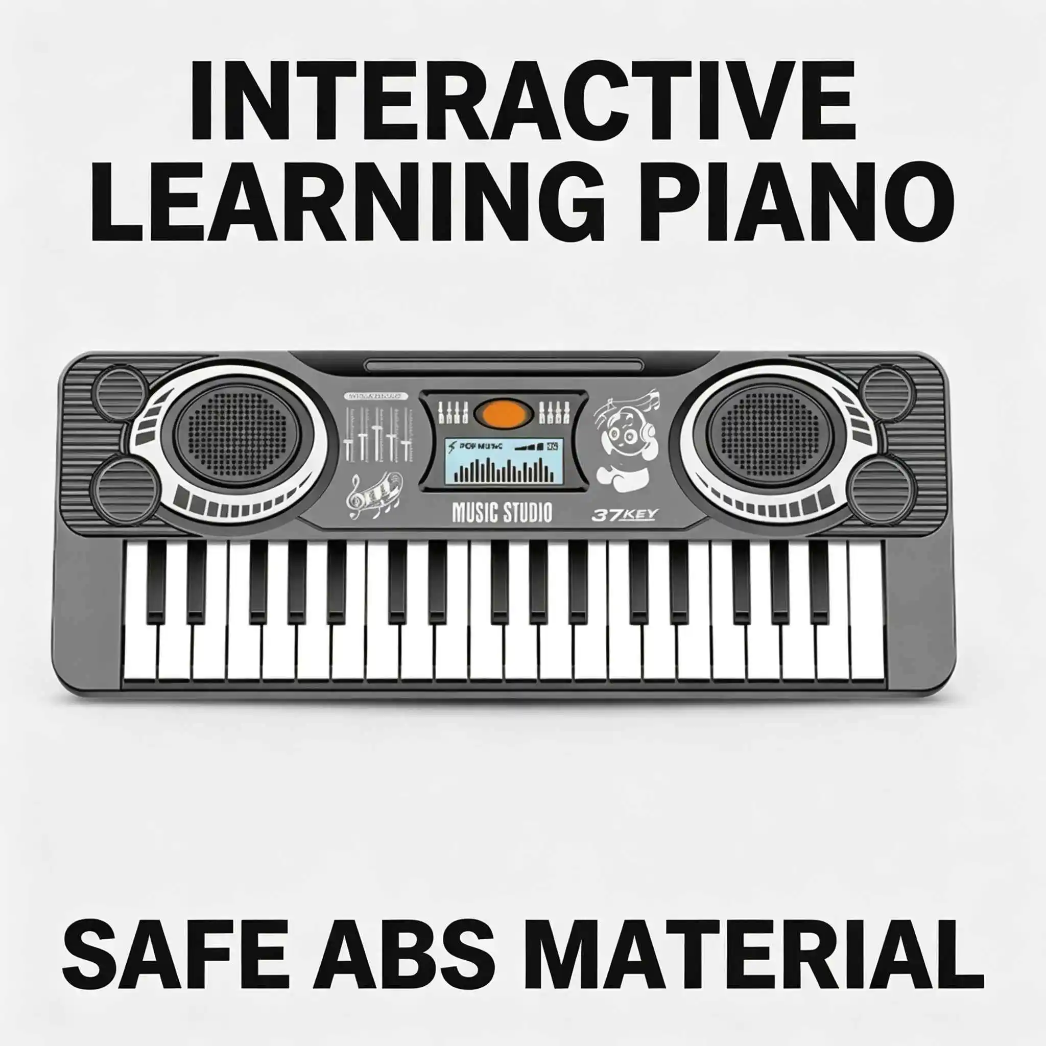 

37-Key Kids Piano Keyboard Portable Electronic Musical Toy with Microphone Beginner Learning Gift for Boys Girls Toddlers Age 3+