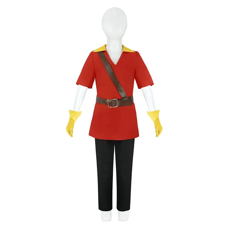 

2025 aaa Gaston Cosplay Kids Children Roelplay Costume Movie Beauty Disguise Outift The Beast Performance Disfraz for Hallow