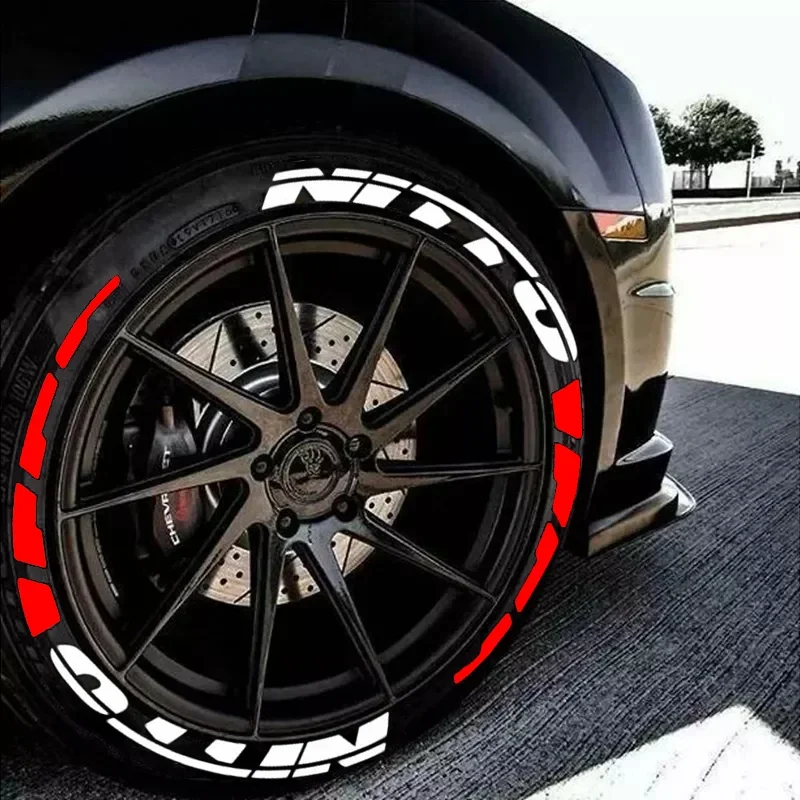 Car Tire Decoration for NITTO 3D Waterproof Tire Wheels Lettering Sticker Personalized Car Tuning Racing Wheel Stickers