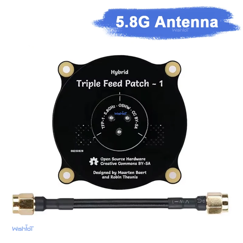 

5.8GHz Triple Feed Patch Antenna - SMA Male RHCP/LHCP Dual Polarization FPV Drone Long Range Signal Booster for Receiver