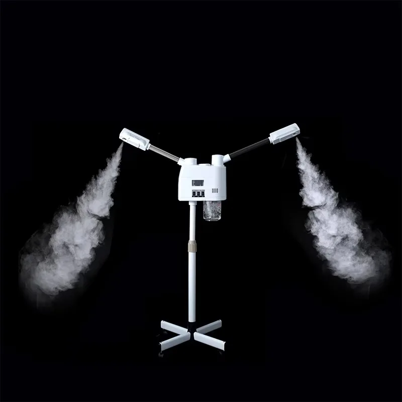 เครื่องอบไอน้ำหน้าแบบร้อนและเย็น 2-in-1 สีขาว พร้อมโอโซน สำหรับทำความสะอาดผิวหน้าอย่างล้ำลึกและเพิ่มความชุ่มชื้น