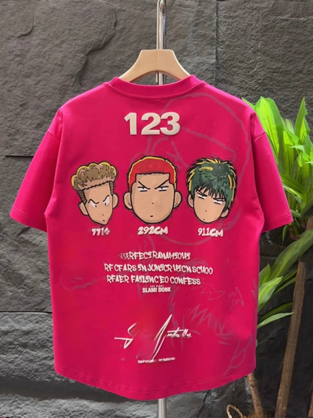 

Летняя футболка большого размера 300 Pou ort Sve, мужская футболка с модным принтом, круглый свободный топ, дышащий, из чистого хлопка, молодежный тренд