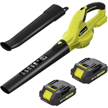 Electric Leaf Blower, 20V Cordless Leaf Blower with 2 Battery, 320CFM 150MPH Battery Powered Leaf Blower for Patio, Garden Clean