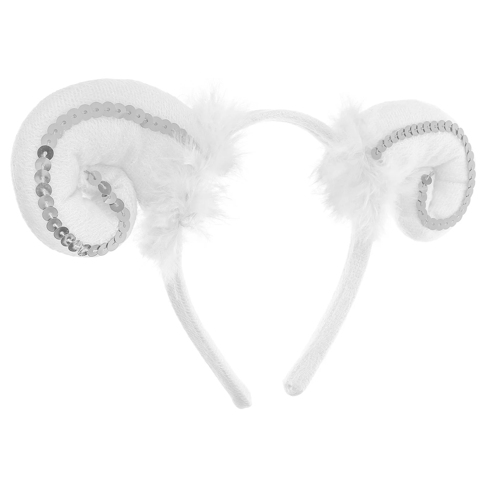 

Sheep Ears Headband Fashion Cloth Lovely Hoop Adorable Hairband Halloween Headdress Goat Horn Costume AccessoryRed Color Size