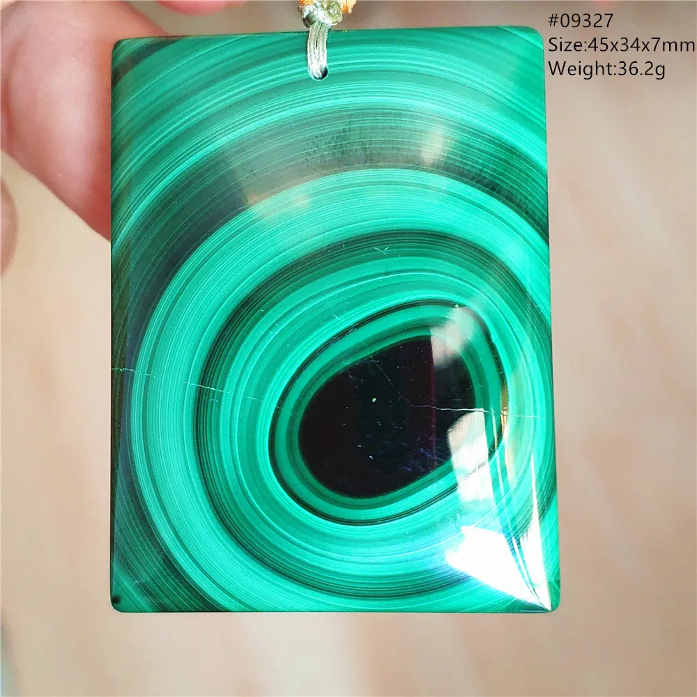 Natural Green Chrysocolla Pendant Jewelry Malachite Necklace Rectangle Men Women Gemstone Eye Malachite Fashion GIft AAAAAA