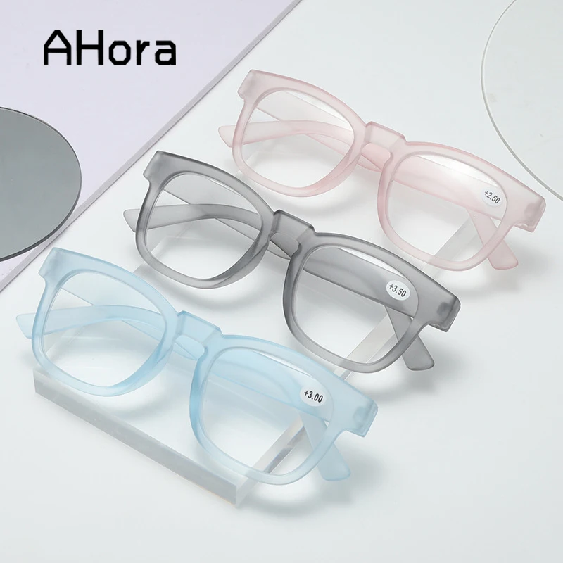 

Ahora Jelly Square Reading Glasses Classic Presbyopic Eyeglasses For Women&Men With Diopter +1.0+1.5+2.0+2.5+3.0+3.5+4.0 New