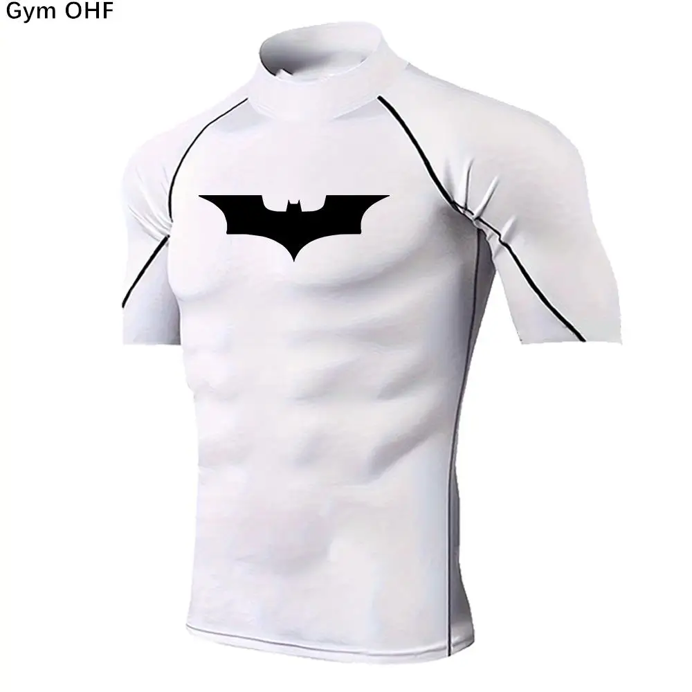 Sports Compression Shirt Men's T-Shirt Short Sleeve Quick Dry Summer Fitness Top Bodybuilder Running Gym Clothing
