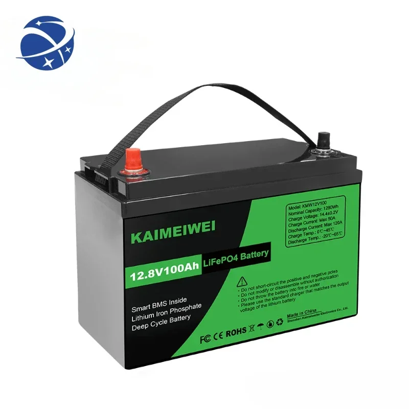 

YYHCUS STOCK 12V 12.8V Portable Lifepo4 100Ah ups backup lithium li-ion battery pack