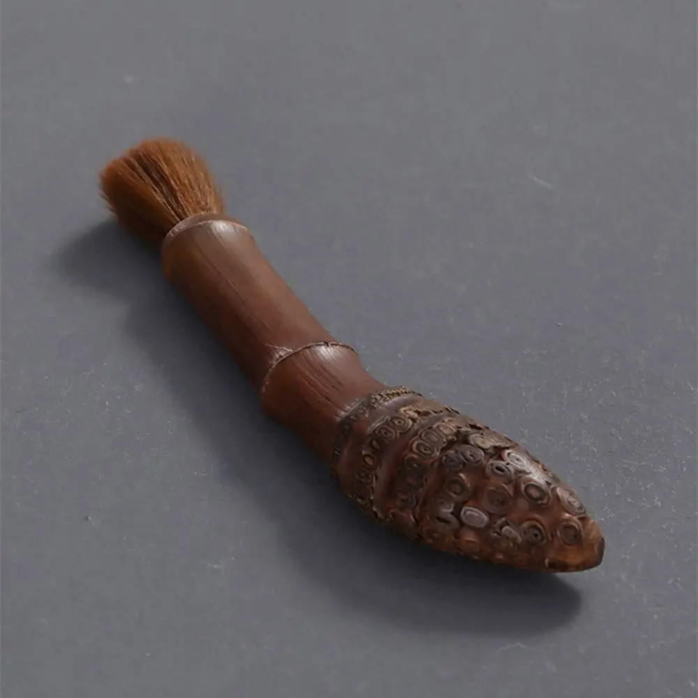 Vintage Carbonized Bamboo Root Teapot Pen Chinese Style Easy To Clean Tea Cup Cleaner Long Handle Portable