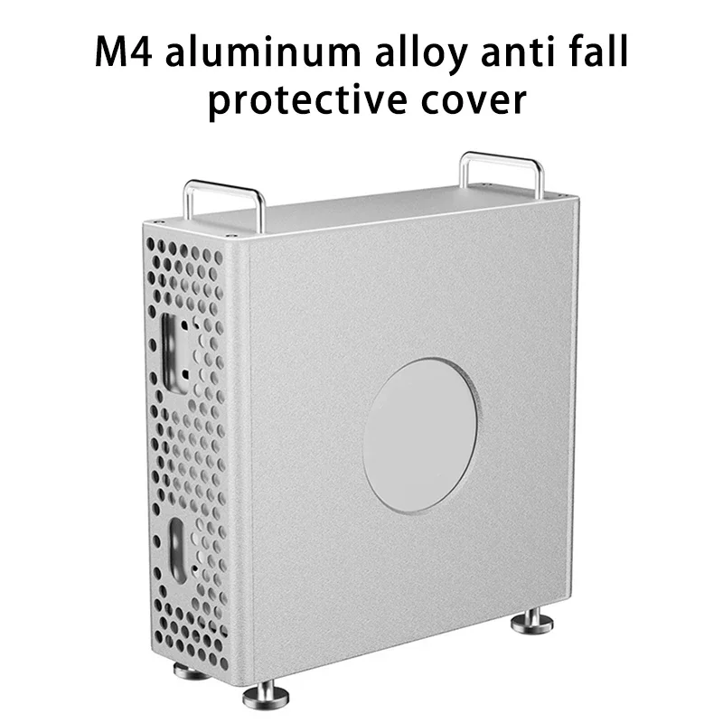 Dustproof Aluminum Alloy Case for Mac Mini M4/m4 Pro Case with Heat Dissipation Stand Shockproof Protective Case Pc Accessorie