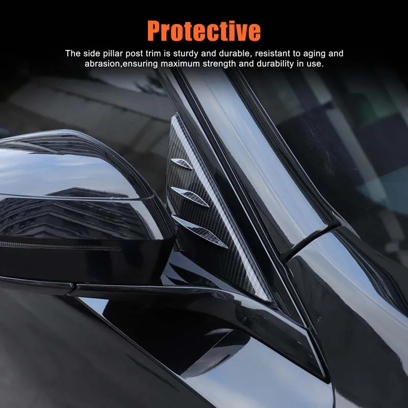 

For BMW 5 Series/G30 18-23 ABS carbon fiber rearview mirror side triangle spoiler trim panel front triangle decorative cover