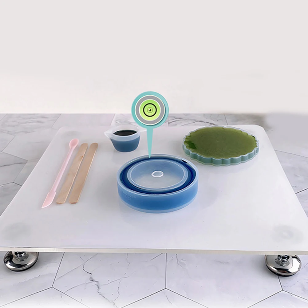 

Resin Leveling Table DIY Adjustable Height Balance Desk with Self Leveling Plate for Epoxy Crafting Suitable for Office Study