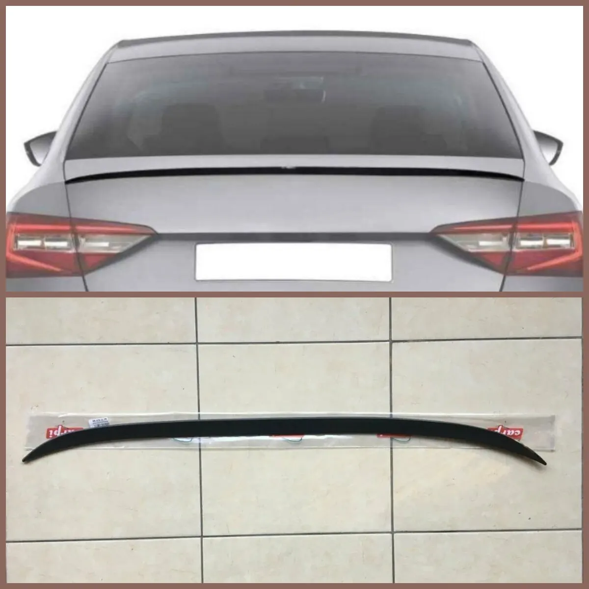 

For Skoda Superb black soft car rear roof trunk Spoiler rear wing lip Trim Spoiler ABS glossy black 5D styling