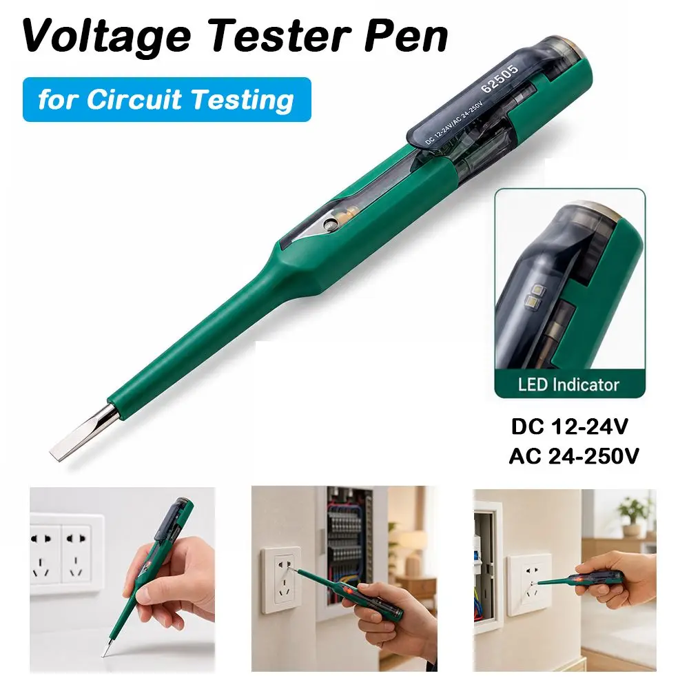 LED Indicator Voltage Tester Pen Live Wire Check Smart Chip Circuit Tester Pen Sound Light Alert Continuity Detection