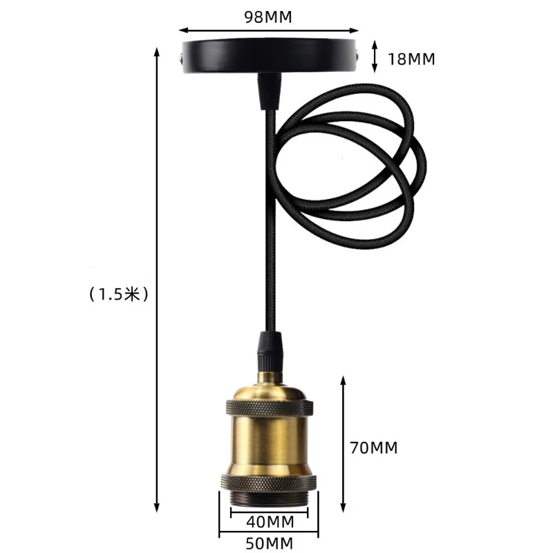 Uchwyt na stara lampa Lndustry może zawiesić lampę pokrywa uchwytu E27 DIY oprawki akcesoria do dekoracji domu lterior oświetlenie