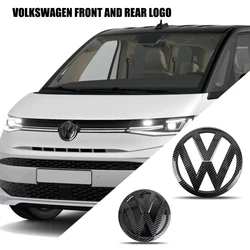 Fit for volkswagen T6 Gloss Black 177mm Front Radiator Grille Emblem +130mm Rear Trunk Lid Emblem Car Logo decorate auto parts