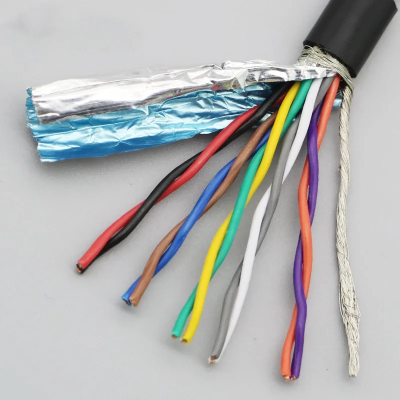 Twisted pair shielded wire 2 4 6 8 10 12 14 16-core pure copper core 26 24 22 20 18 AWG PVC sheathed control wire signal wire