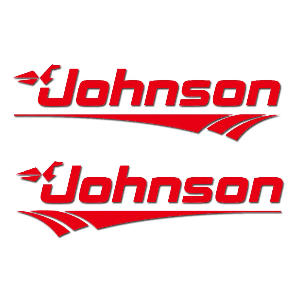1 Pair For JOHNSON OUTBOARD Vinyl Decal Sticker Fishing SKI Boat