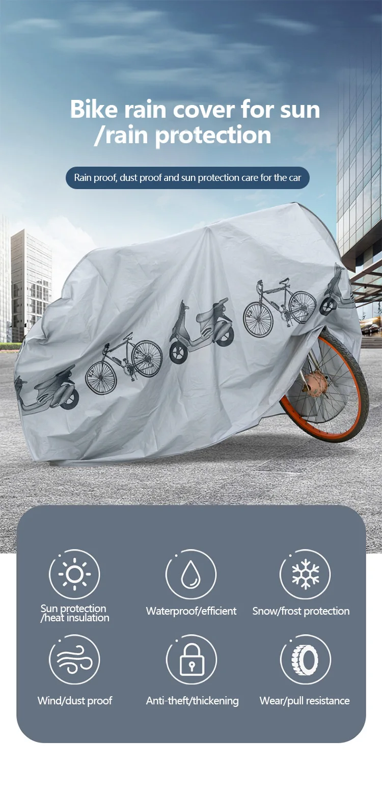 Fahrradabdeckung Motorrad Regenschutz Wasserdicht Staubdicht Anti-UV Outdoor Schutz MTB Fahrradabdeckung Alle Jahreszeiten Fahrradzubehör – Detail 1