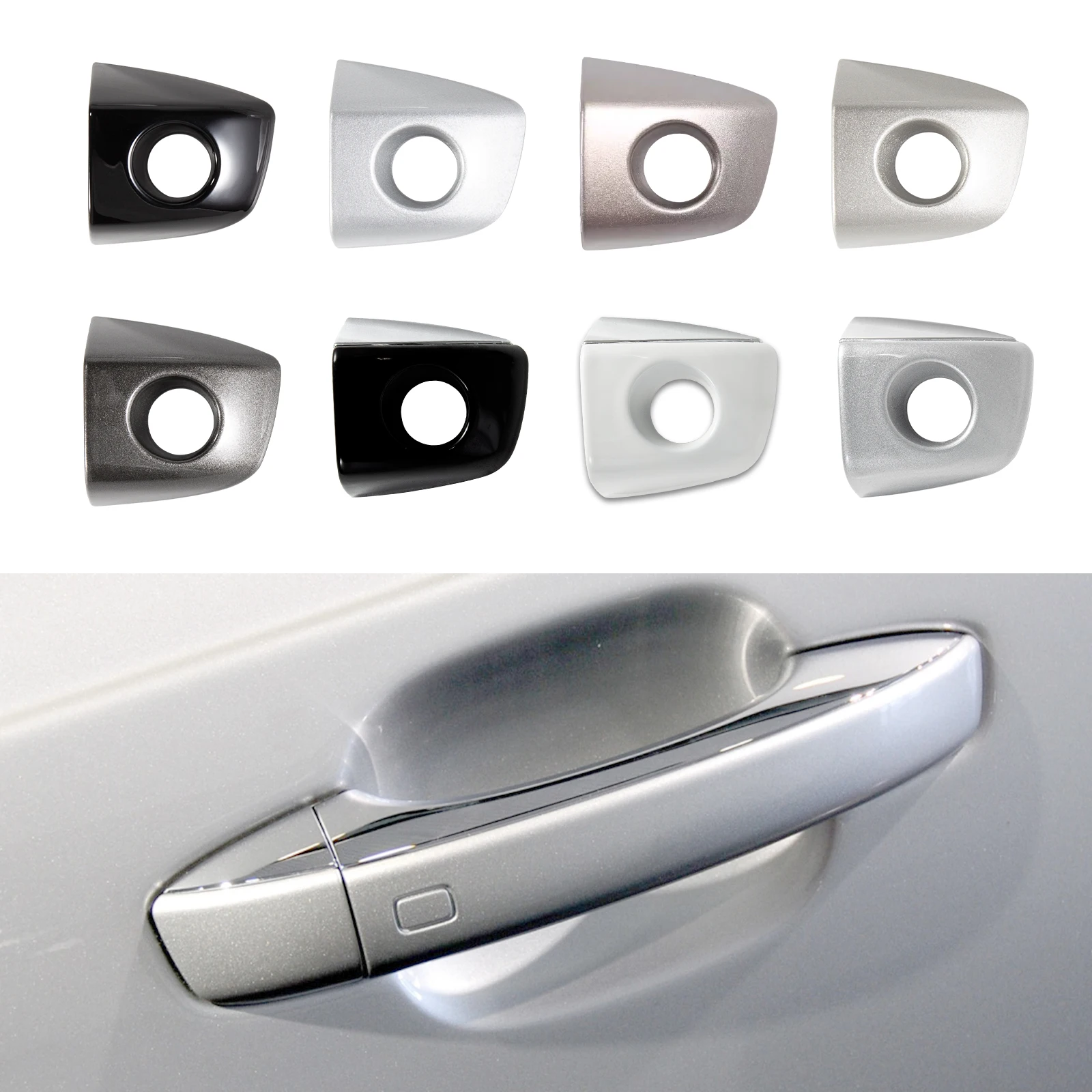 Front Left Exterior Door Handle  Cover Fits for Audi A6 S6 Quattro Allroad A7 A8 S8 RS6 RS7 2011- 2016 4H1837879
