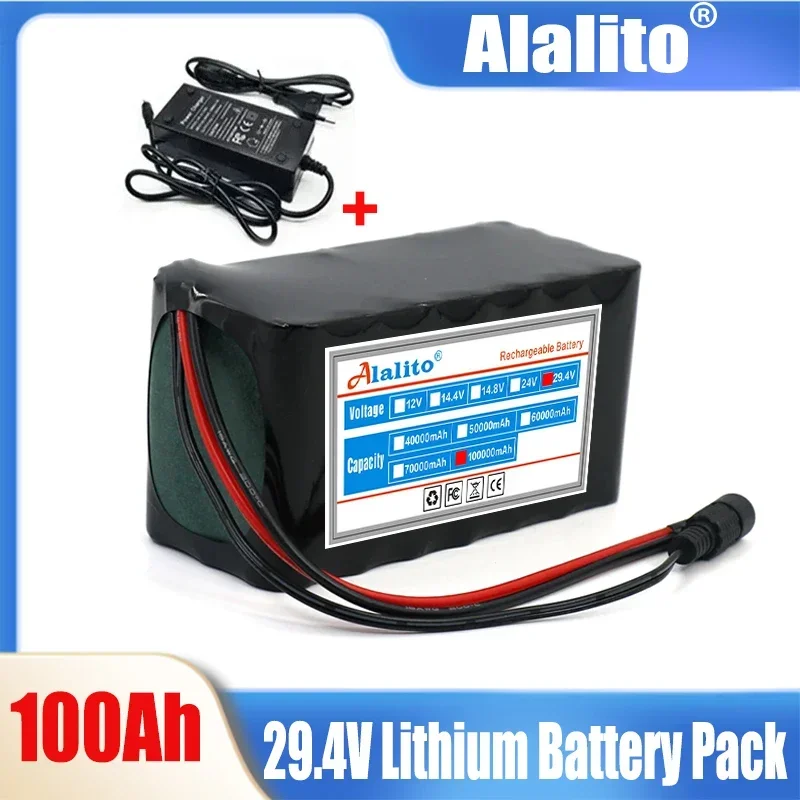 

7S3P 29.4V 100000mAh Li-ion battery pack 20A balanced BMS, for electric bicycle scooter and electric wheelchair，Customizable