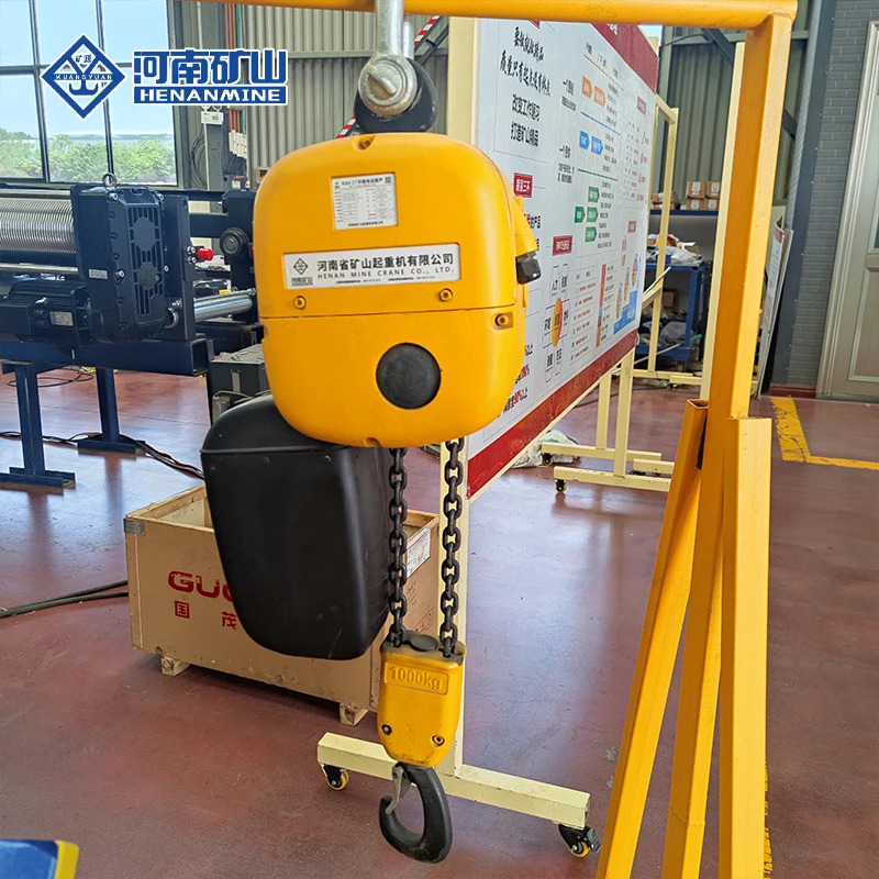 Volt 220V 380V 400V Single Speed Electric Mini Chain Hoist 300kg 500kg 1000kg Electric Trolley
