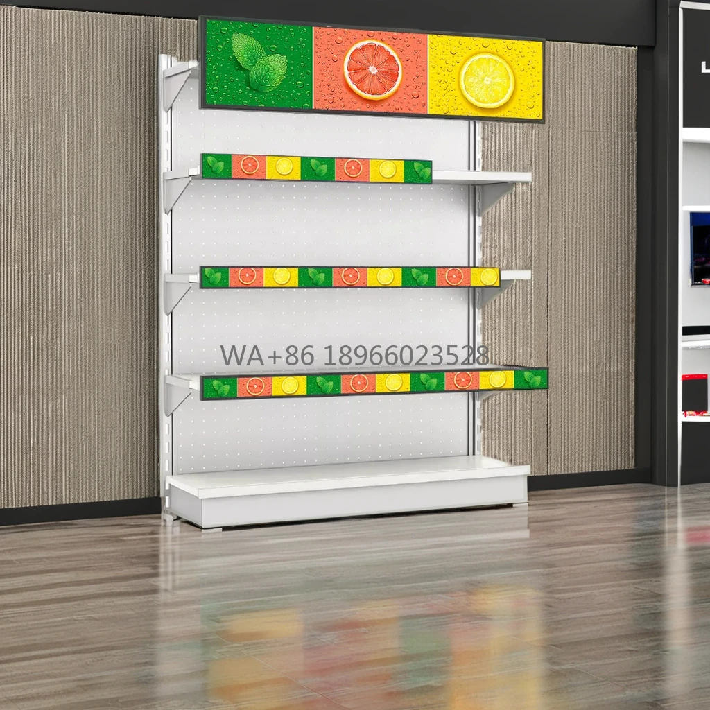 

Supermarket Smart Retail Shelf Screen P1.25 GOB 600X60MM Full Color LED Display Strip for Retail Shelves