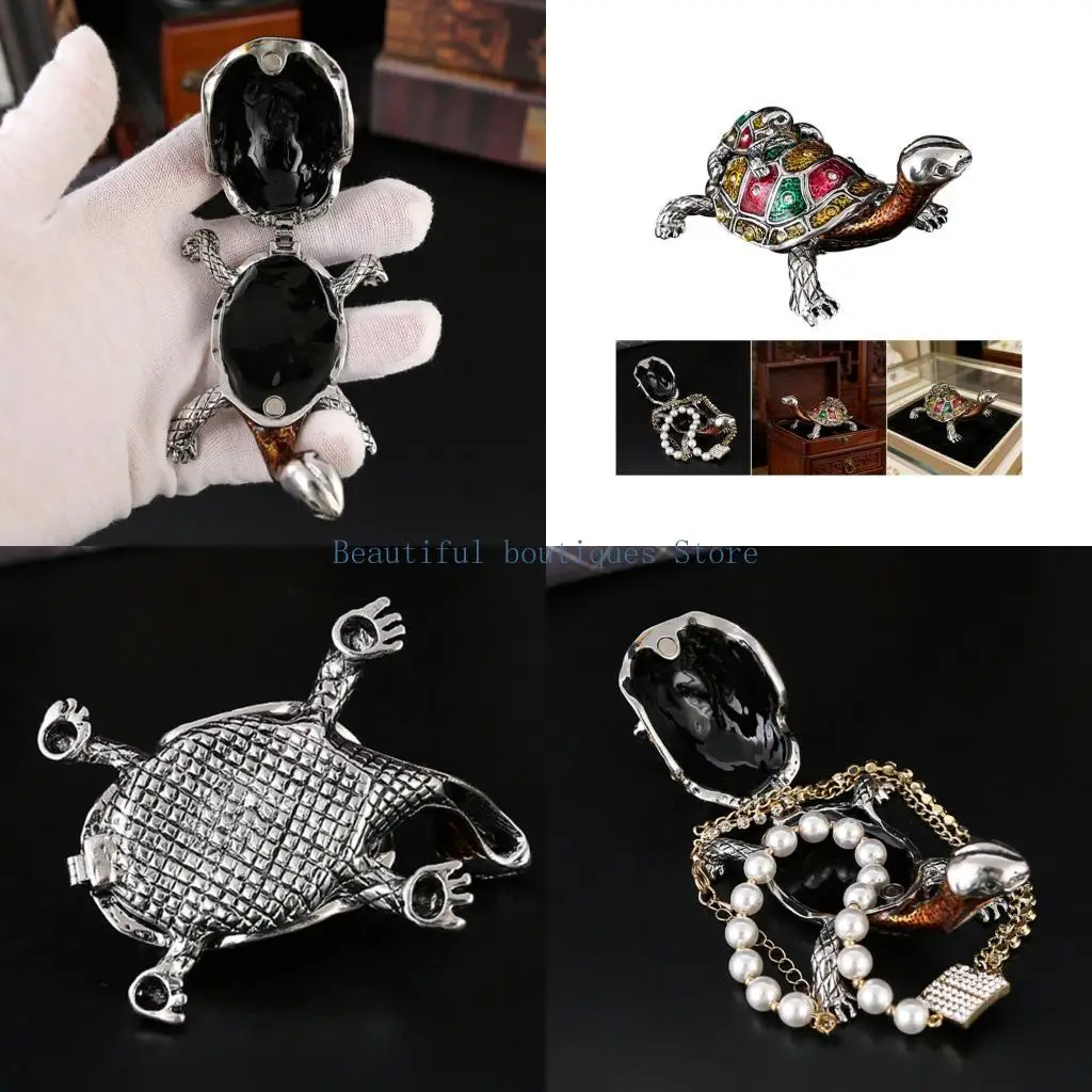 

U4LF Unique Animal Enamel Jewelry Box For Necklaces Bracelets Gifts