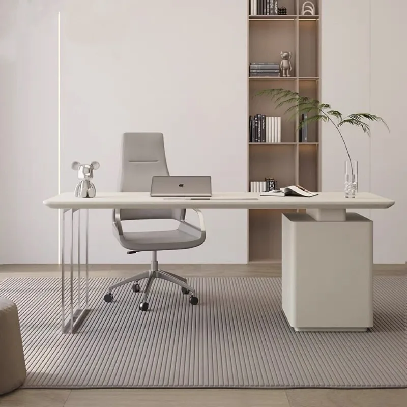 ec-creative designer Computer desk high-end Italian minimalist office table light luxury escritorios ordenador office furniture-