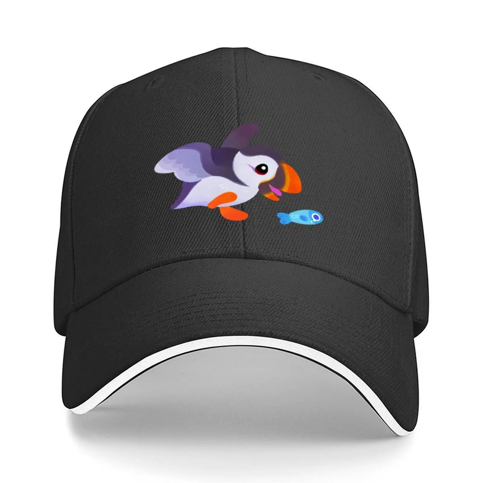 

Happy puffin - yellow Baseball Cap Golf Hat men Visor Hat Luxury Brand Mens Hats Women's
