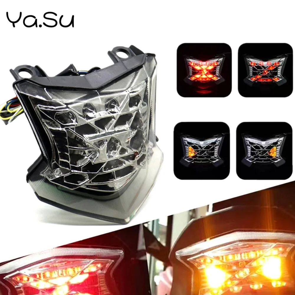 

Motorcycle Taillight Brake Turn Signal Assembly for Kawasaki Ninja 650 Z650 Z900 17-23