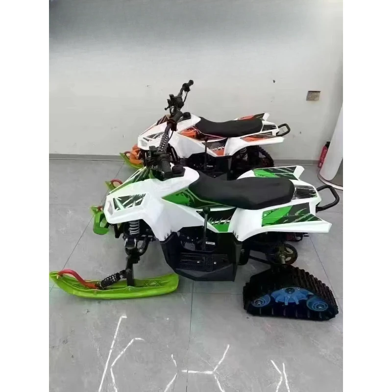 All-terrain snowmobile with powerful 500cc engine and streamlined design