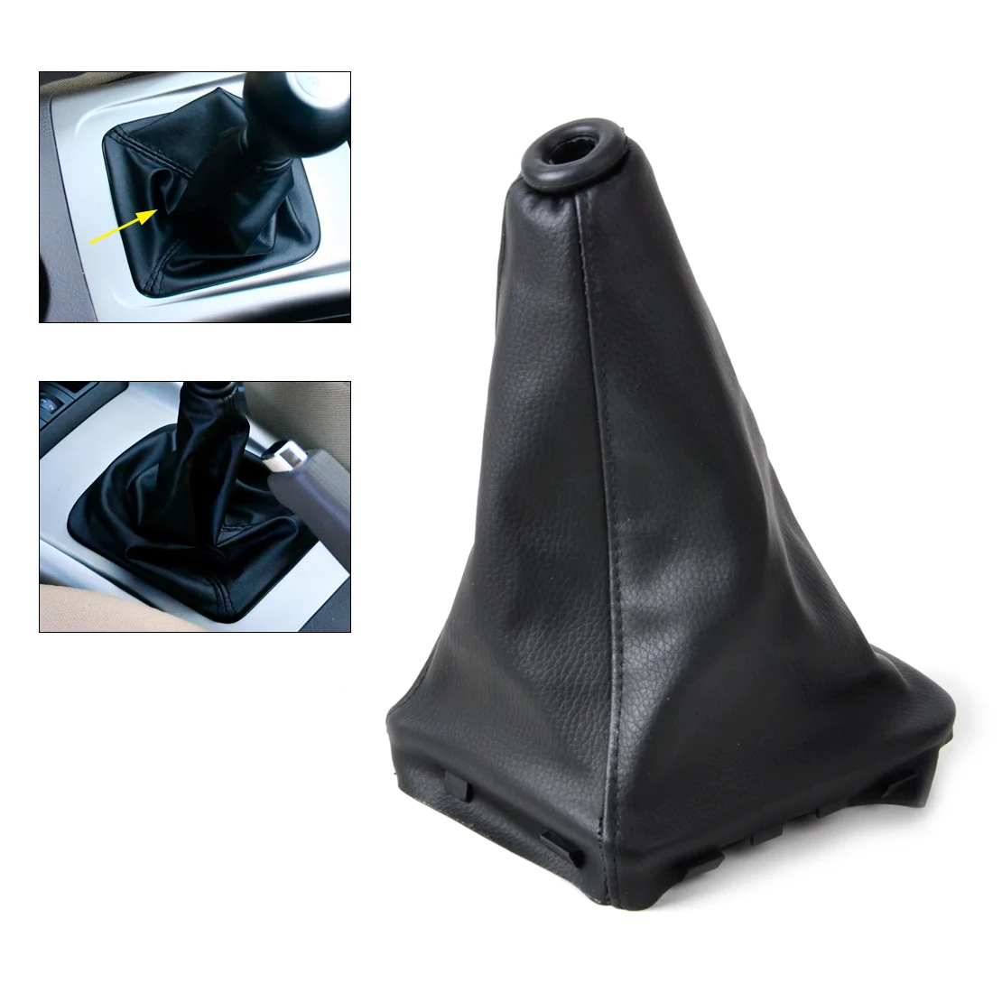 CITALL Car PU Leather Gear Stick Shift Knob Cover Boot Gaiter Fit For Hyundai Elantra / Avante XD 2000 2002 2003