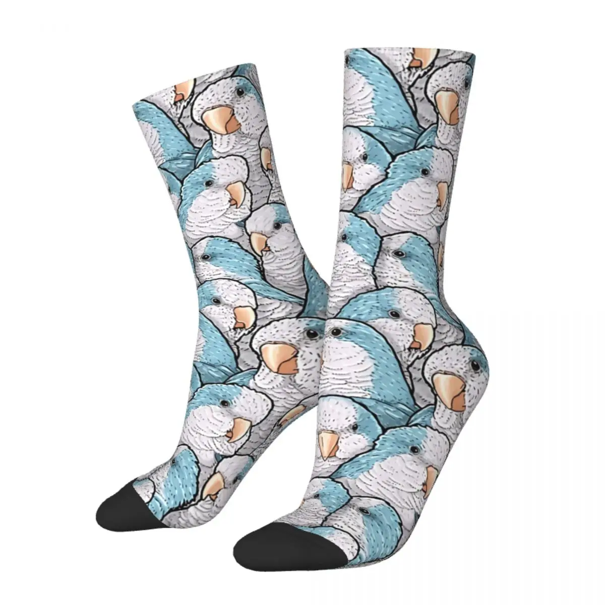 

Hip Hop Vintage Blue Quaker Crazy Men's Socks Cute Bird Animal Unisex Harajuku Printed Novelty Happy Crew Sock Boys Gift