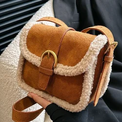 Lamb Wool Women Bag Retro Crossbody Bag for Women Versatile Cute Purse and Handbags Women Shoulder Bag Bolsos De Mujer Сумка Sac