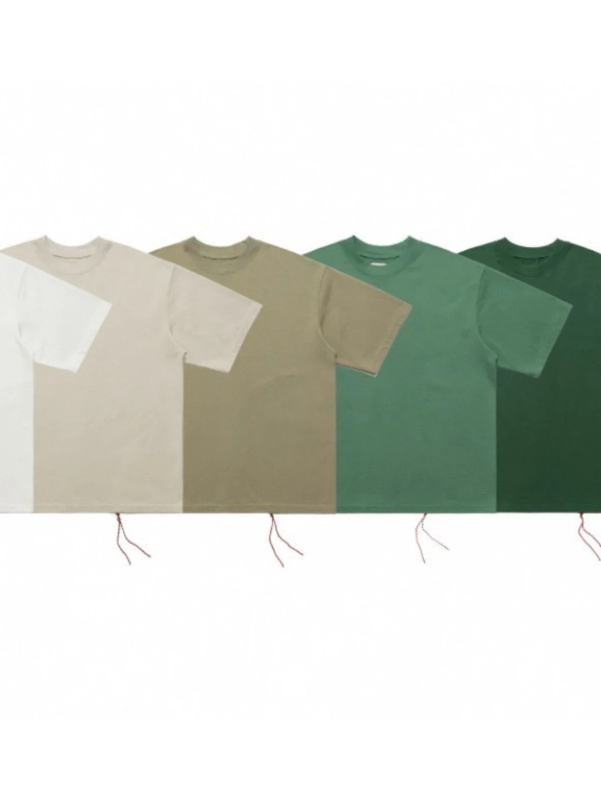 

Ретро-футболка в японском стиле из плотного чистого хлопка с круглым вырезом и коротким рукавом, оверсайз, свободного кроя, мужская, летняя, дышащая.