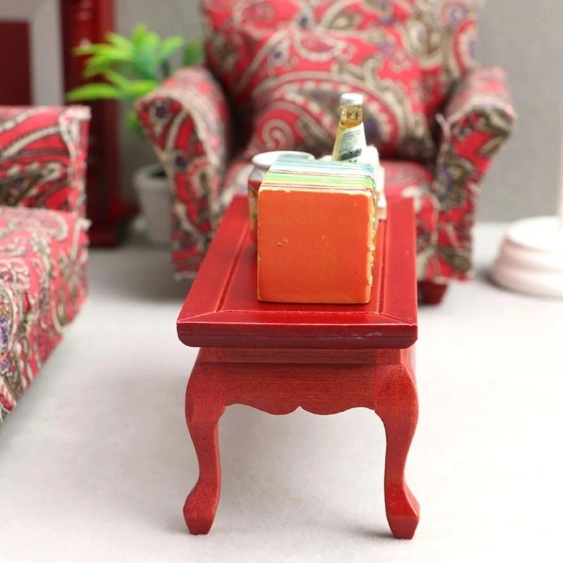 جذابة دمية صغيرة الأثاث دمية الجدول مجلس الوزراء حية تصميم الخشب دمية الأثاث جودة الأثاث 15UB