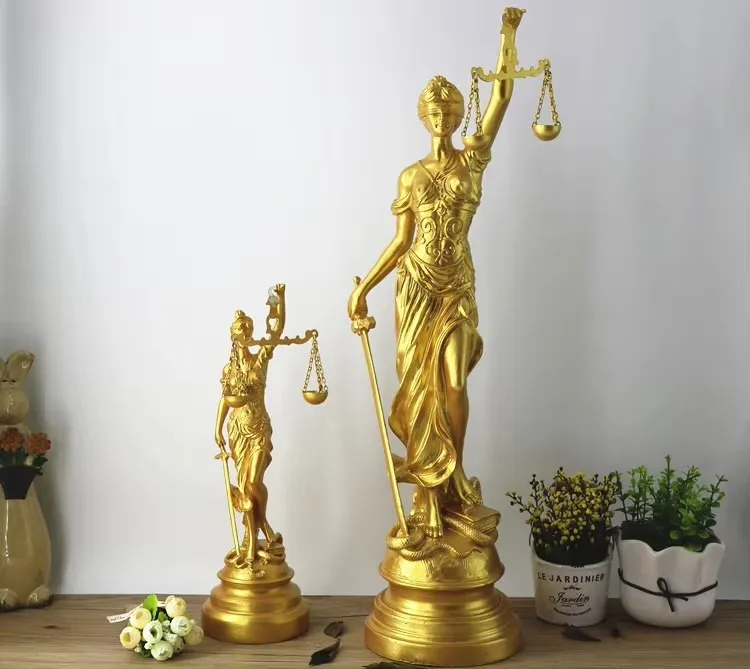 Ancient Greece Presided Over Justice Law Balance Goddess Themis Resin Ornaments Home Decoration Court Law Firm Figurines Crafts