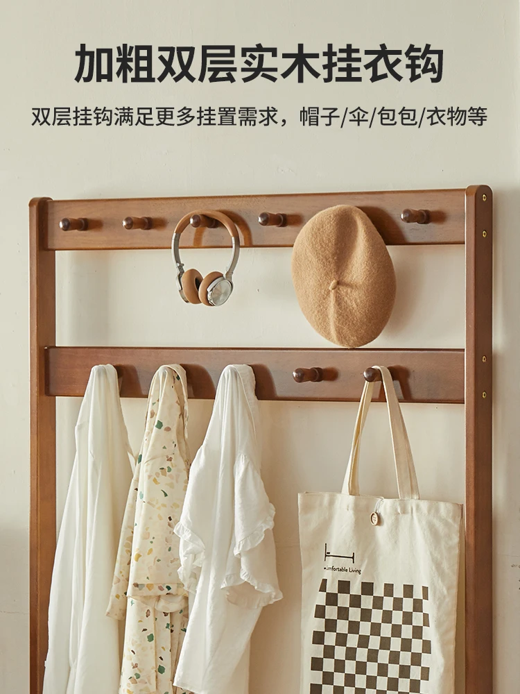 Sapateira de madeira maciça, Sapateiro, Sapateiro com Integrado Pendurado Clothing Rack