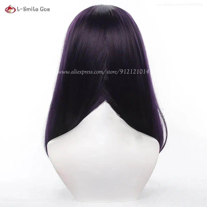 أنيمي Iori Utahime Iori شعر مستعار تأثيري 65 سنتيمتر طويل الأرجواني الداكن أنيمي كوس شعر مستعار مقاومة للحرارة الاصطناعية الشعر هالوين شعر مستعار للحفلات #5