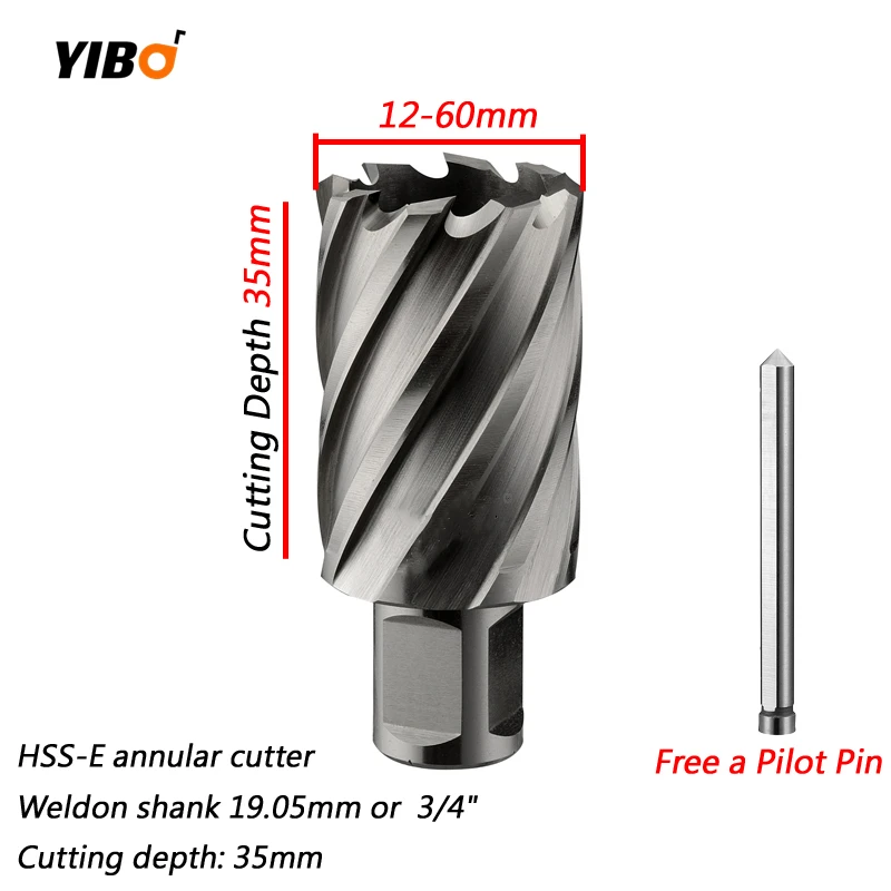 High Speed Steel Core Drill HSS-E Annular Cutter With 3/4\