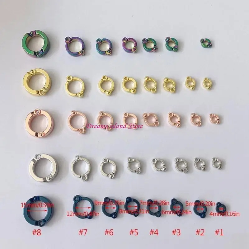 バンタムダック4-15mm金属製の鳥の脚リング、フットラウンドクリップ