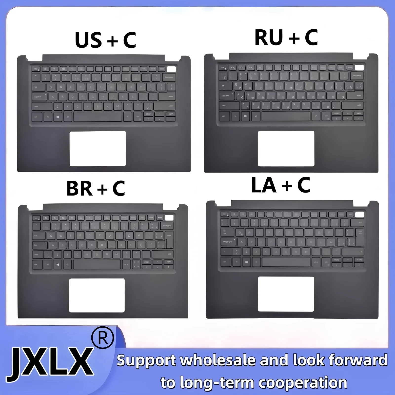 JXLX® New For Dell Latitude 3410 E3410 Laptop Integrated backlit keyboard palm rest cover/Backlight free integrated keyboard