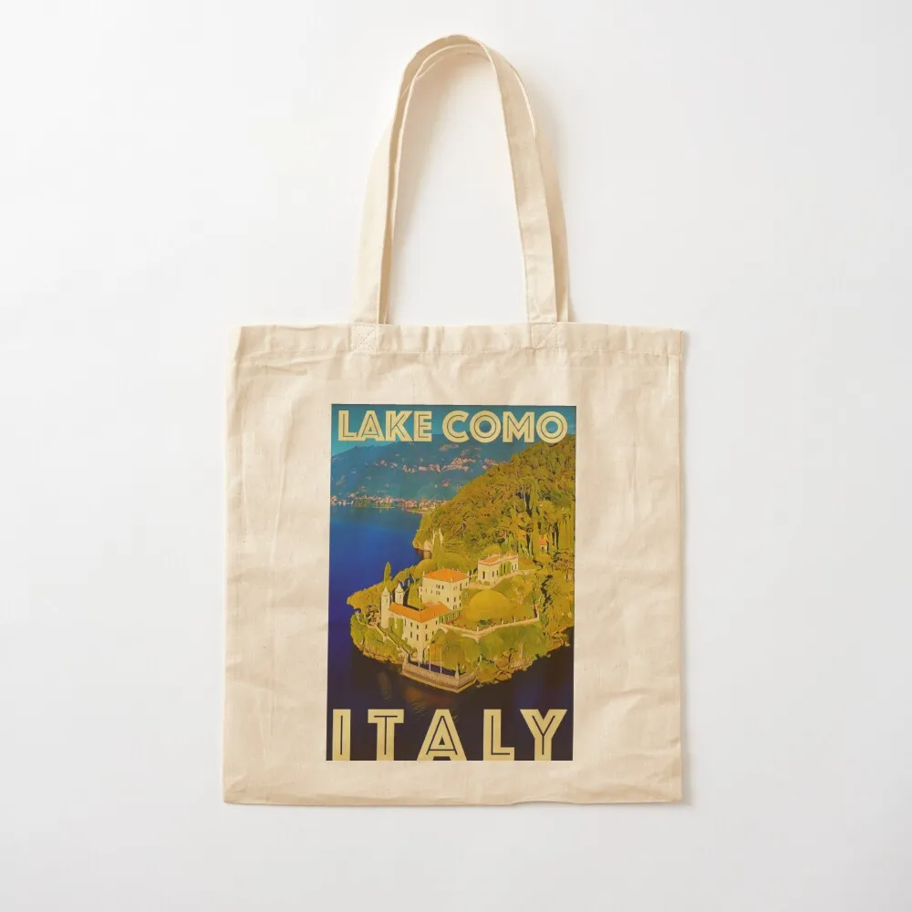 

Lake Como Italy Wall Art World Travel Holiday Vacation Art Deco Tote Bag Lady bags great bag Canvas Tote Bag